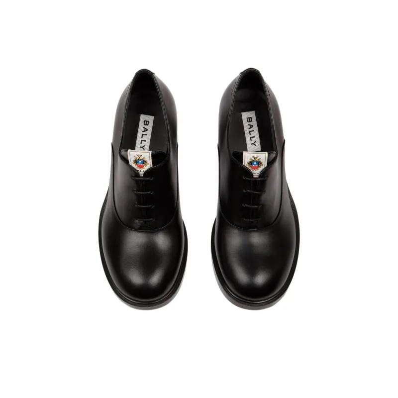 BALLY Peggy Chunky Heel High Heels 5.5cm Women's Black-4