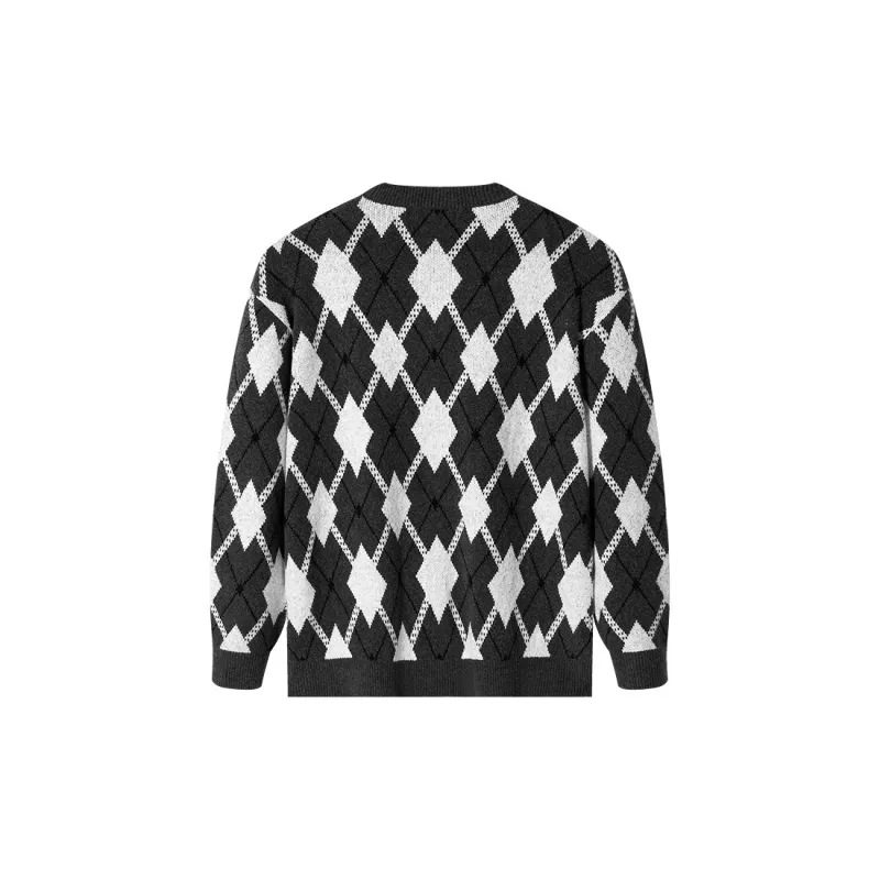 GXG Knitwear Men's Gray White Plaid-1