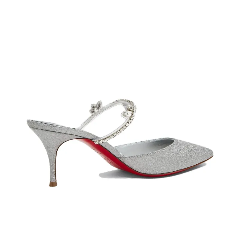 CL LUBOTING Slim Heel High Heels 7cm Women's Silver-1