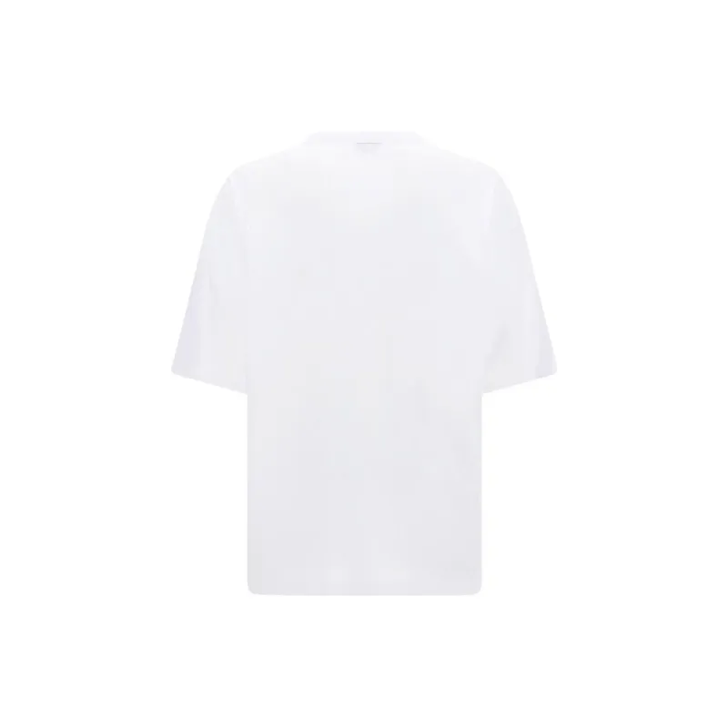 Alexander McQueen Logo Letter Print Crew Neck Short Sleeved T Shirt Men's White-1
