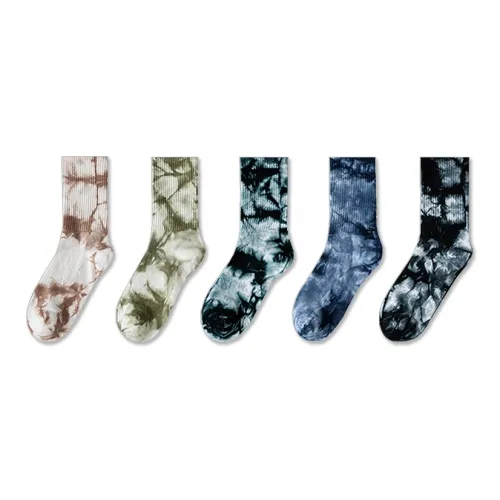 YOOKA Mid Calf Socks Unisex Combo Set Available In 5 Colors