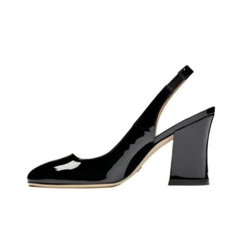 Stuart Weitzman/SW Chunky Heel High Heels 8.5cm Women's Black