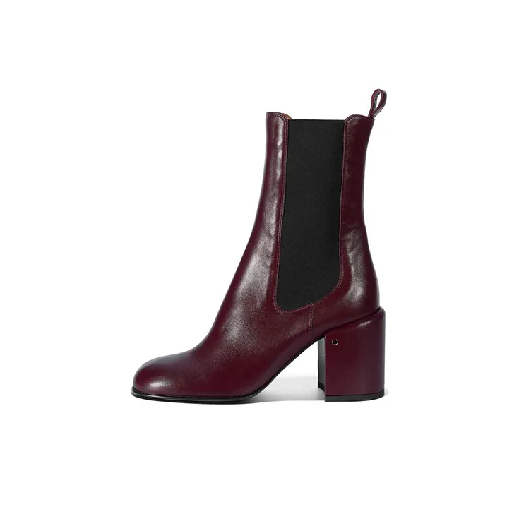 Laurence Dacade Short Chelsea Boots 8cm Women's Burgundy-0