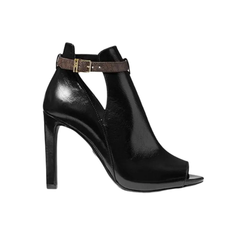 MICHAEL KORS Lawson Slim Heel Ankle Boots Women's Black-1