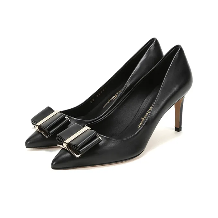 FERRAGAMO Pre-Owned Décolleté 75mm Vara-bow Leather Pumps-2