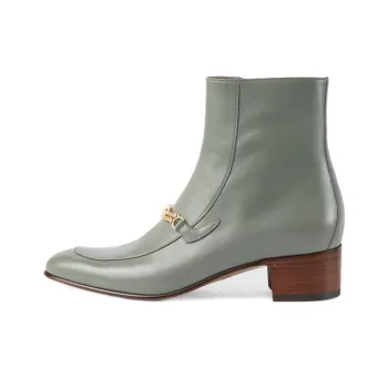 GUCCI Peyton Ankle Boots Men's Gray