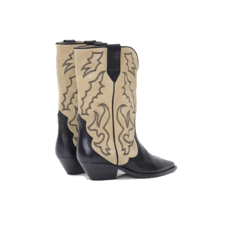 ISABEL MARANT Duerto Leather Ankle Boots-4