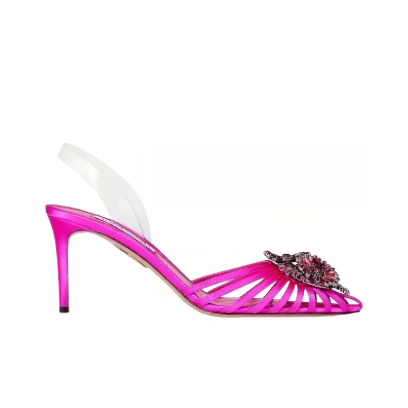 AQUAZZURA Margarita 105mm Crystal-embellished Pumps-1