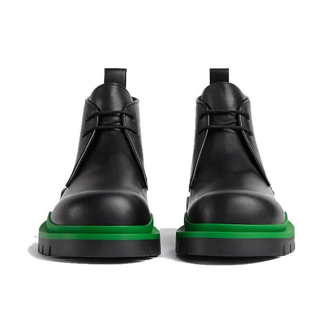 Bottega Veneta Tire Desert Boot Black Green-2