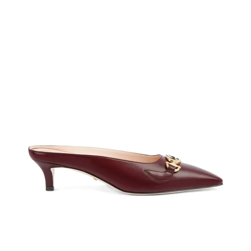 GUCCI Zumi High Heels Women's Burgundy-1