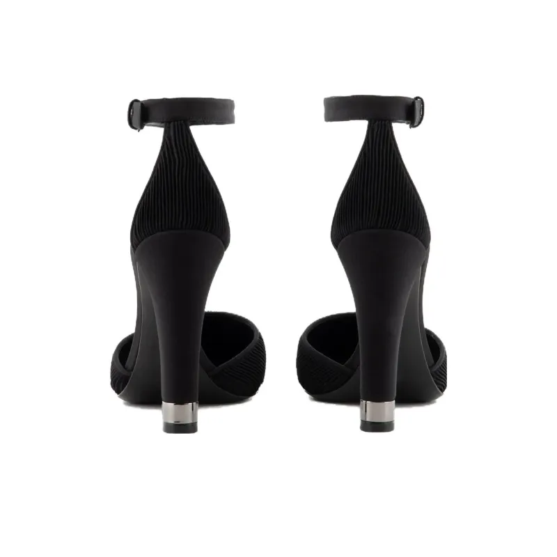 AMANI Chunky Heel High Heels 10.5cm Women's Black-4