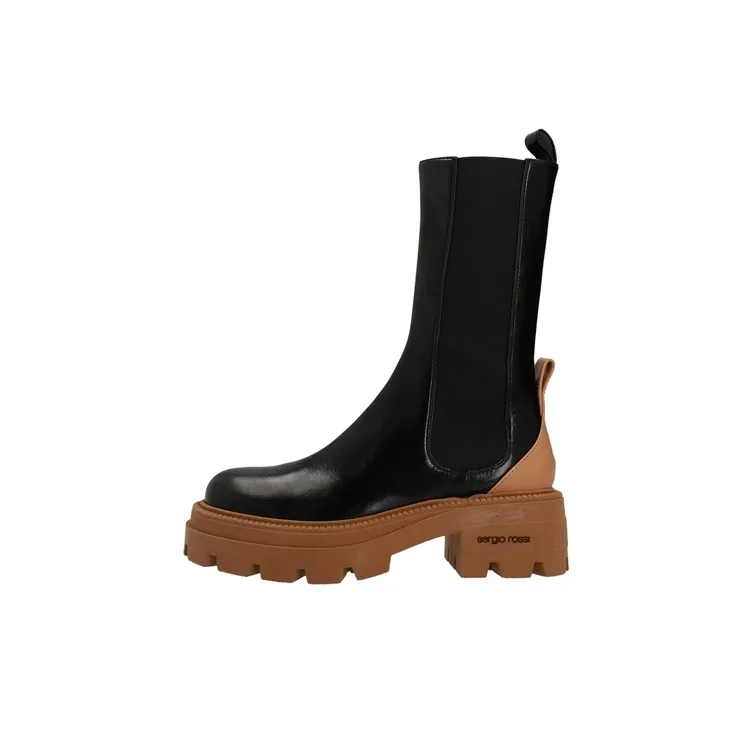 SERGIO ROSSI Crew Chelsea Boots Women's Black-0