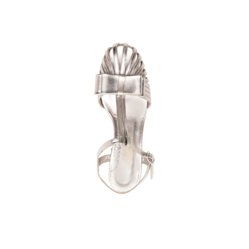 Sarah Chofakian Marly Chunky Heel High Heels 4.5cm Women's Silver-4