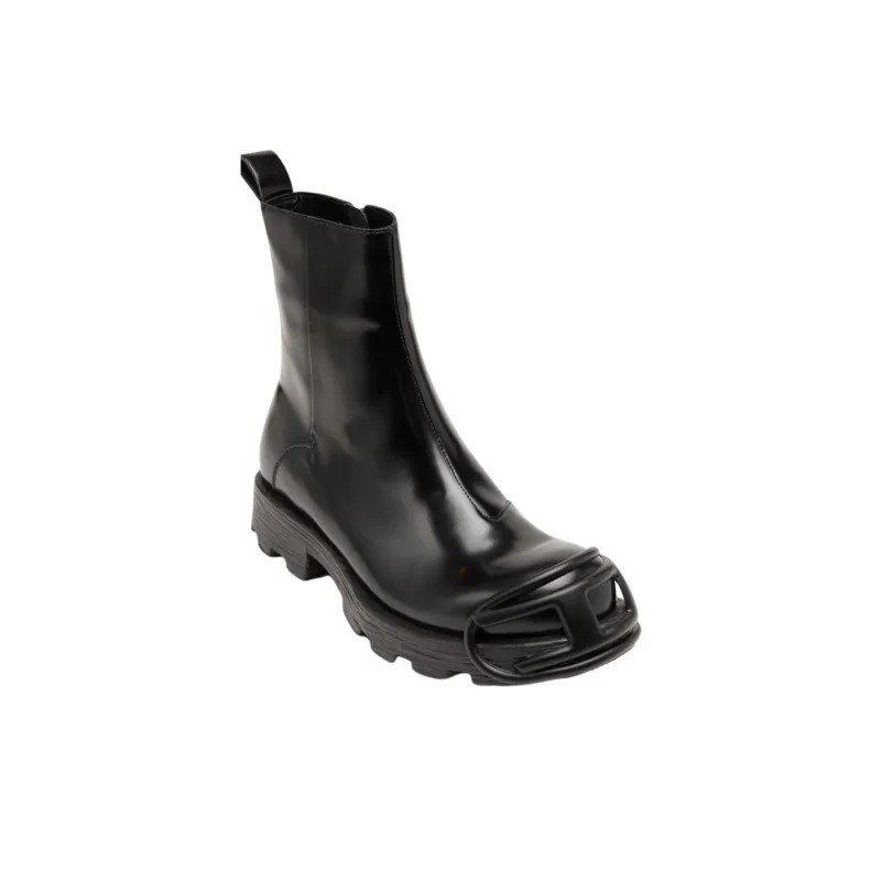 DIESEL D Hammer Round Toe Ankle Boots-2
