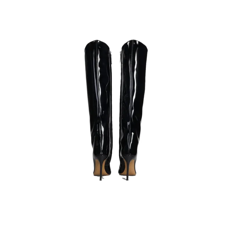 Alexandre Vauthier Patent Leather Pointed-toe Boots Women's-4