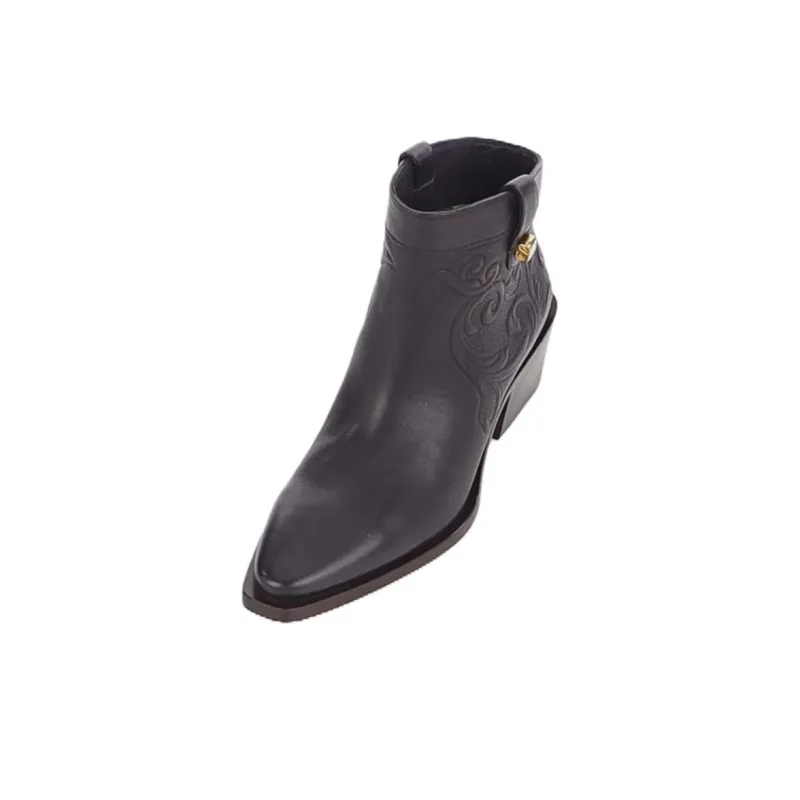 MAISON SKORPIOS Alexandra Cordoba Ankle Boots 6cm Women's Black-3