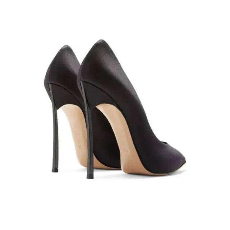Casadei Blade Twenties 120mm Satin Pumps-3