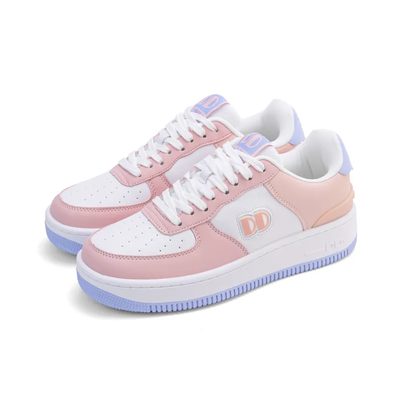 GLO BULL Skateboard Shoes Women's Low Top White Pink Purple-2