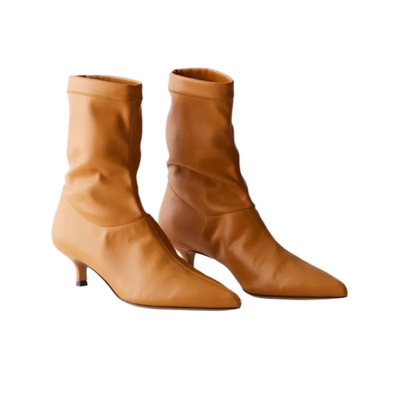 TIBI Caden Ankle Boots Women's Light Brown-2