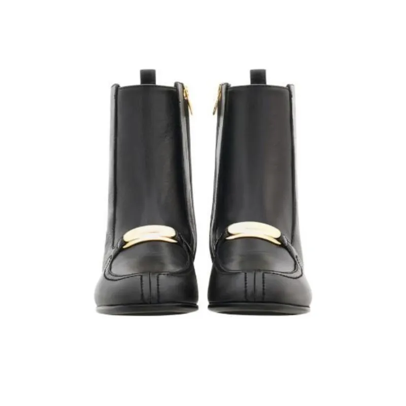 FERRAGAMO Vara Ankle Boots Women's Black-4