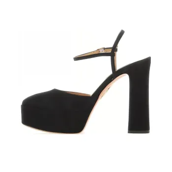 AQUAZZURA Groove Plateau 120mm Suede Pumps
