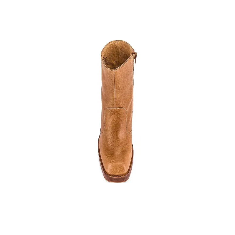 FREE PEOPLE Ankle Boots 8.3cm Women's Brown-4