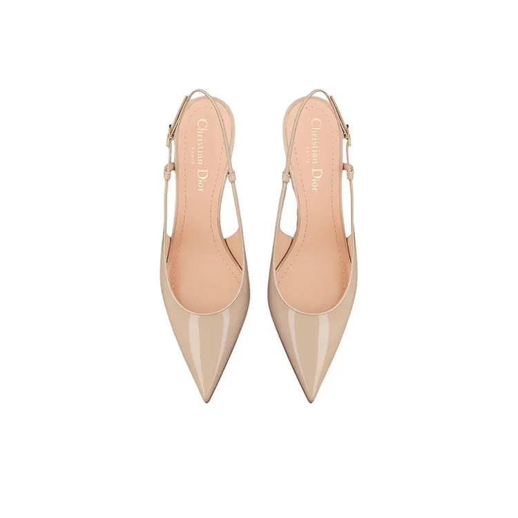 DIOR Tribales Slim Heel High Heels 8cm Women's Light Pink-4