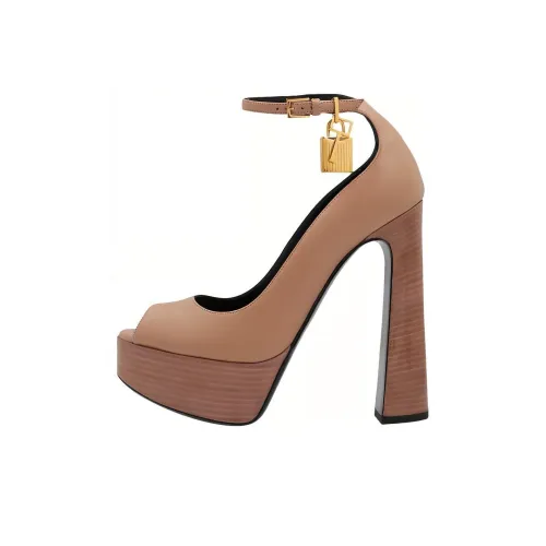 TOM FORD Padlock Charm Platform Pumps