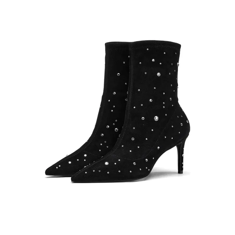 stuart weitzman 115mm Crystal-embellished Ankle Boots-3