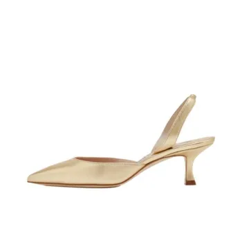 MANOLO BLAHNIK Carolyne Slim Heel High Heels 5cm Women's Gold