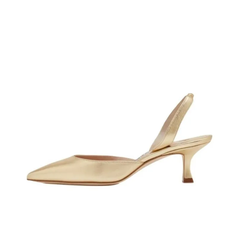 MANOLO BLAHNIK Carolyne Slim Heel High Heels 5cm Women's Gold-0