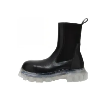 RICK OWENS Beatle Bozo Leather Ankle Boots