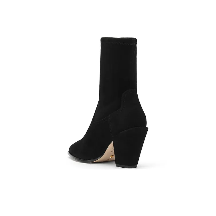 Stuart Weitzman/SW Kenley Bootie Ankle Boots 5cm Women's Black-4