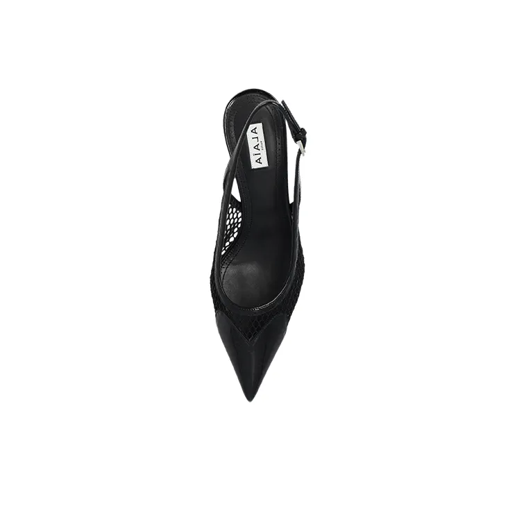 Alaïa Heart 55mm Slingback Leather Pumps-3