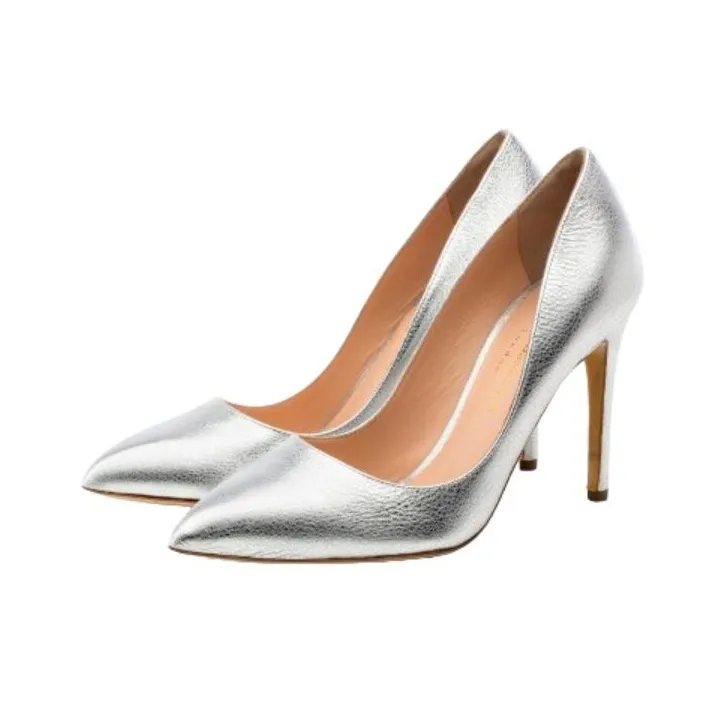 Rupert Sanderson Slim Heel High Heels 10cm Women's Silver-2