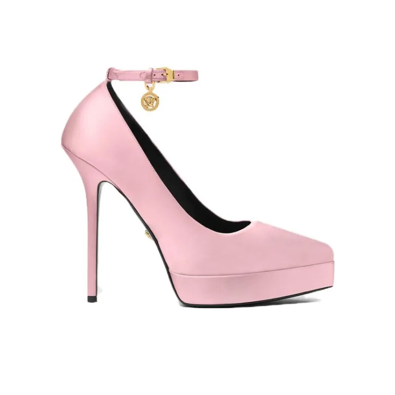 VERSACE Lycia Satin Platform Pumps-1