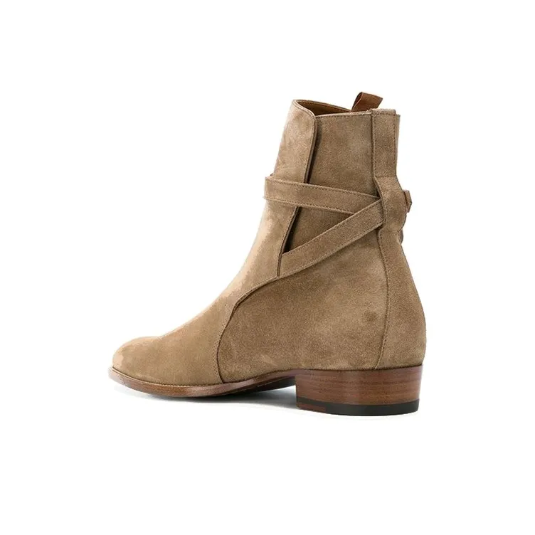 SAINT LAURENT Wyatt Jodhpur Boot Tobacco Suede-2