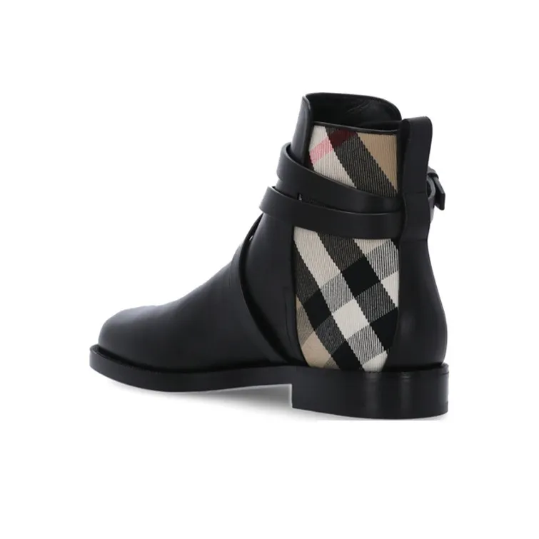 Burberry Schwarz Ankle Boots Women's Black-3