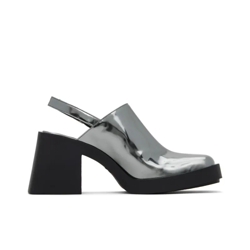 JUSTINE CLENQUET RAF Chunky Heel High Heels 8cm Women's Silver-1