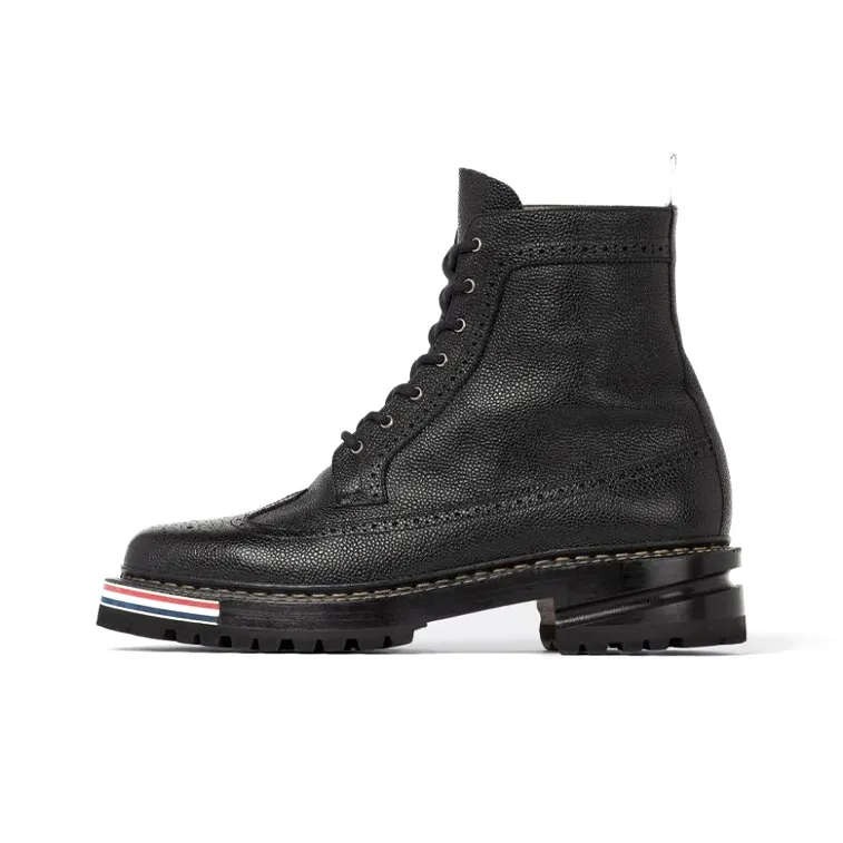 THOM BROWNE Martin Boots Men Black-0
