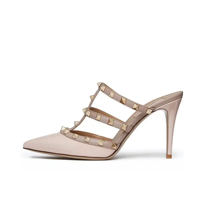 Valentino Rockstud High Heels Women's Nude-0