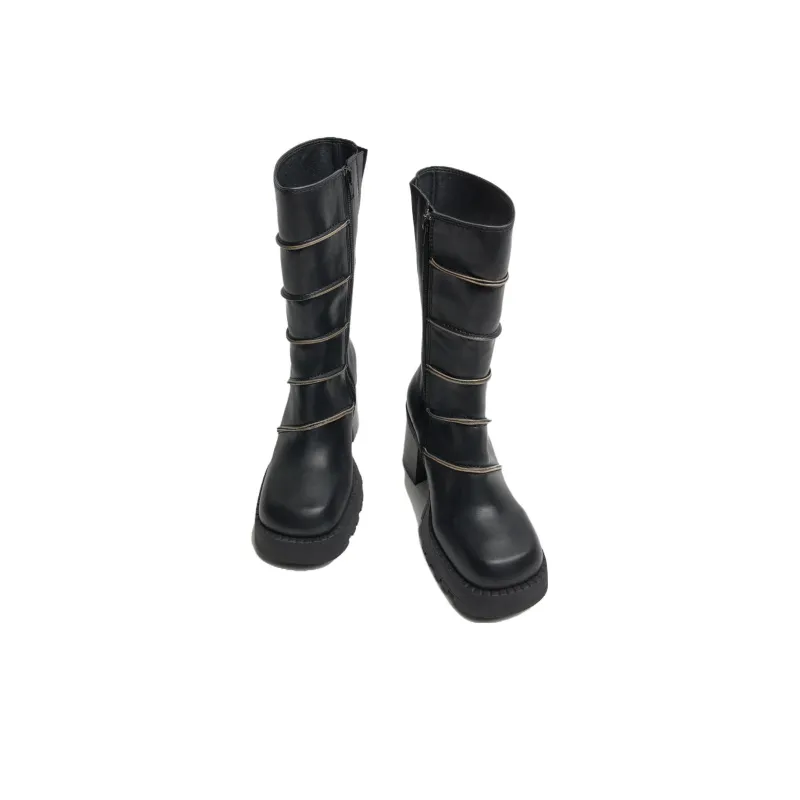 MIISTA Ankle Boots 10cm Women's Black-1