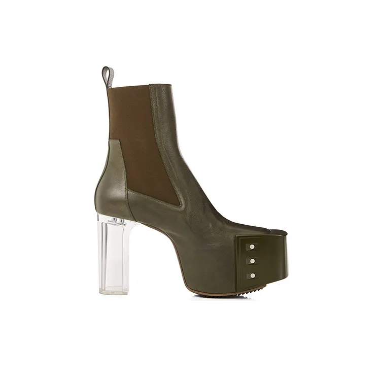 RICK OWENS/RO Ankle Boots 10cm Men's Umber-1
