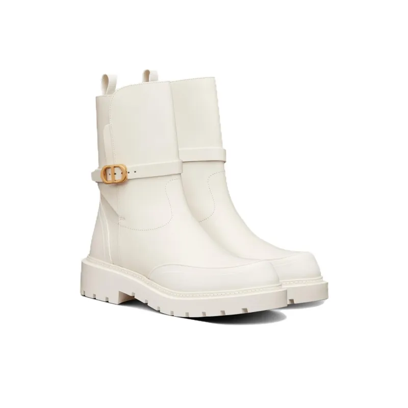 DIOR Empreinte Ankle Boots Women's White-1