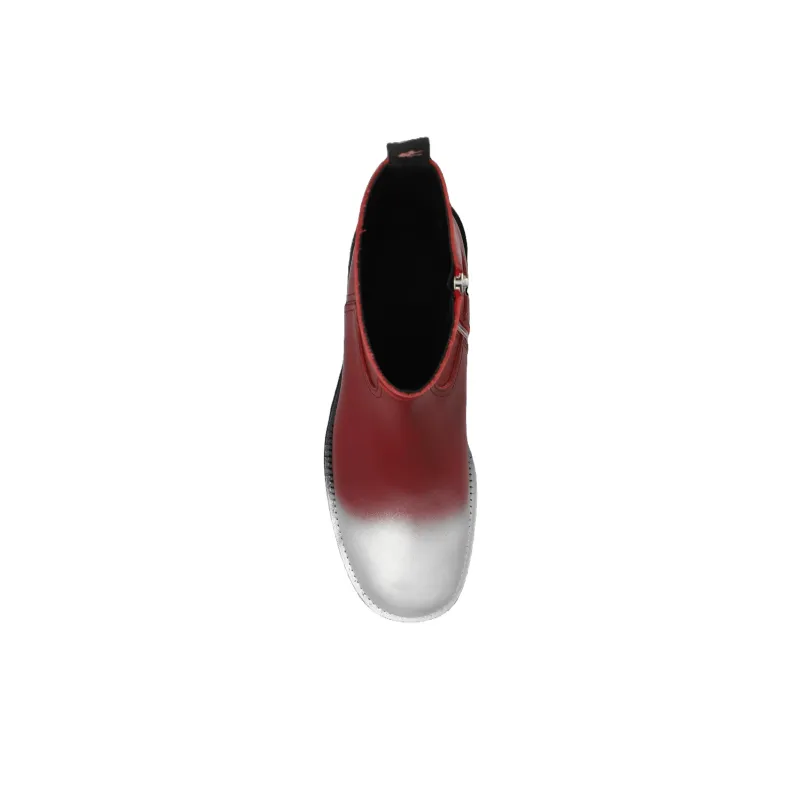 Acne Studios Ankle Boots 4.5cm Men's Burgundy-3