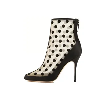 MANOLO BLAHNIK Mukinka Ankle Boots 10.5cm Women's Black