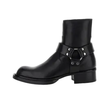 Alexander McQueen Round Toe Ankle Boots