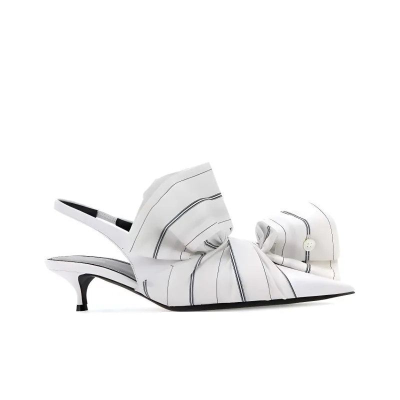 Balenciaga Knife Chemise 40mm Slingback 'White' Women's-3