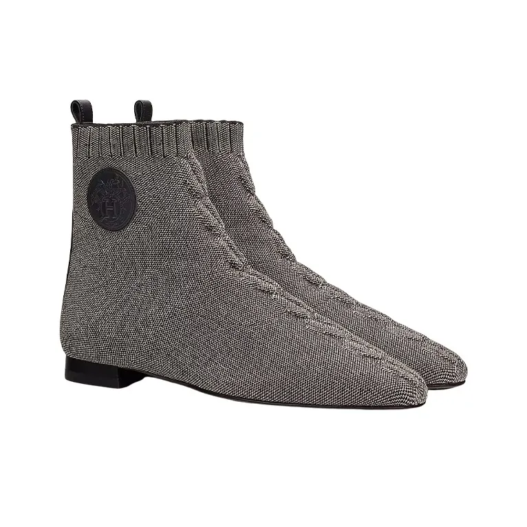 HERMES Ankle Boots Women's Gray-3