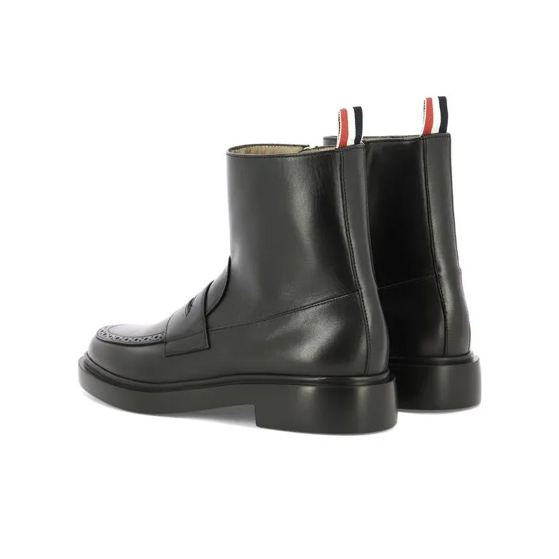 THOM BROWNE Penny Loafer Ankle Boots-3